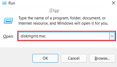 Run Window Diskmgmt