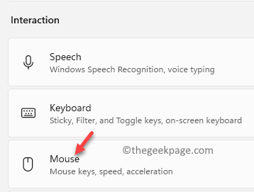 Settings Accessibility Interaction Mouse