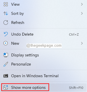 Show More Options
