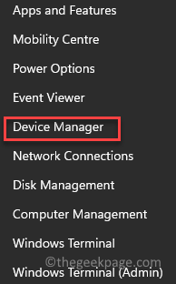 Start Right Click Device Manager