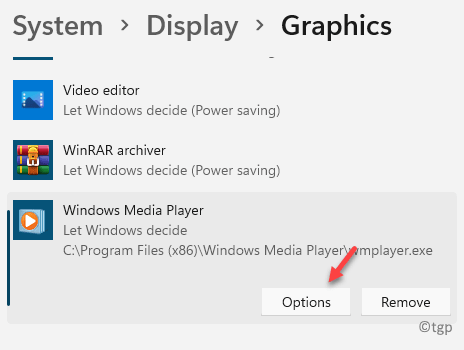 System Display Graphics App List Select App Options Min