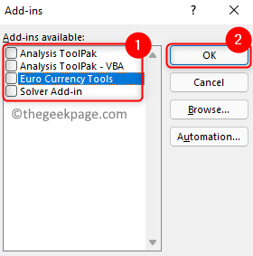 Uncheck Excel Add Ins Min