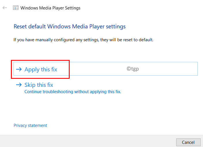 Windows Media Player Settings Apply Fix Min