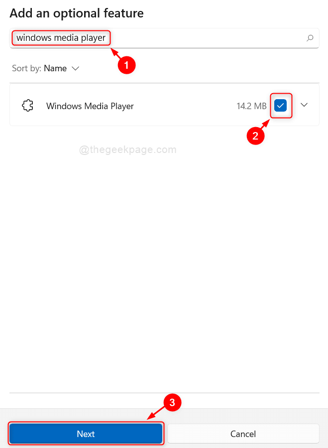 Add An Optional Feature For Windows Media Player Win11