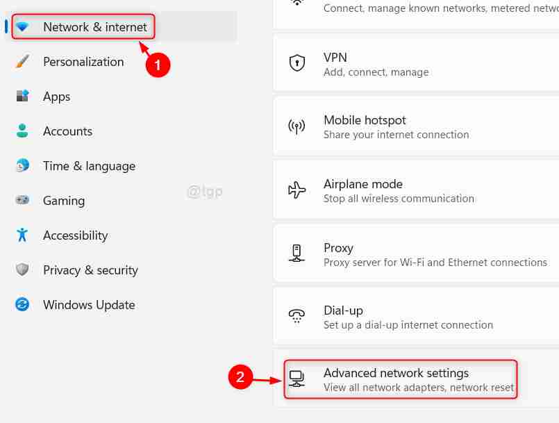 Advanced Network Settings Win11 11zon