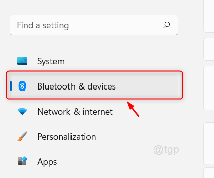 Bluetooth & Devices Settings App Win11