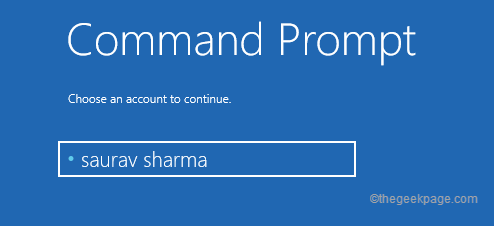 Command Prompt Choose Account Startup Repair Min Min