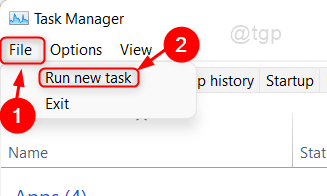 Create New Task From Task Manager