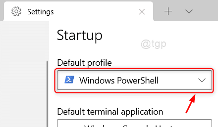 Default Profile Settings Icon Windows Terminal Win11