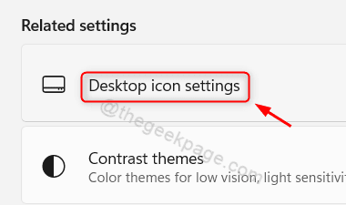 Настройки значков рабочего стола Win11