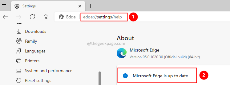 Edge Check For Update