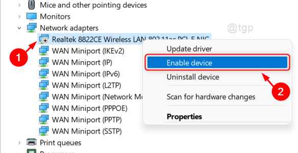 Enable Wifi Device Manager Win11 11zon