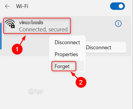 Forget Wi Fi Network Win11