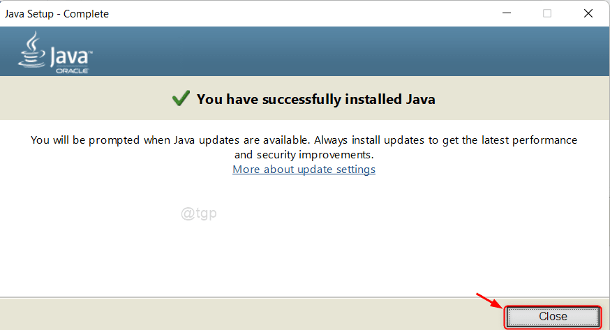 Java Installation Completed (1)