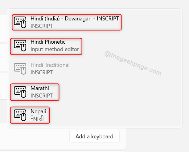 Варианты раскладки клавиатуры Win11