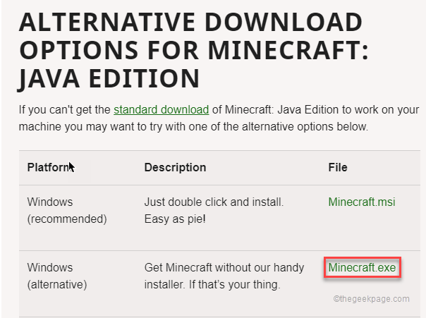 Minecraft Exe Min
