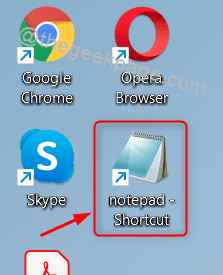 Notepad Shortcut Icon On Desktop Win11
