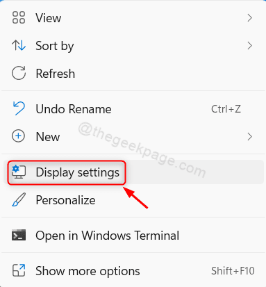 Open Display Settings From Desktop Right Click Win11