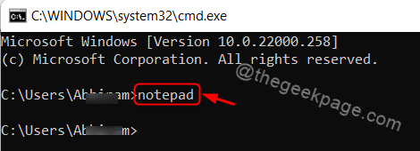 Open Notepad From Cmd Win11