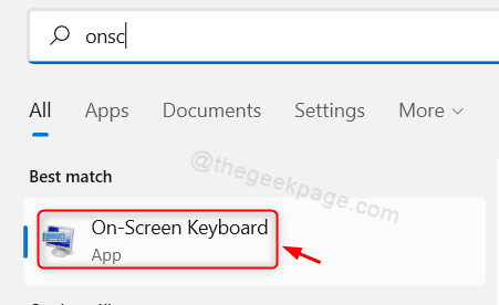 Open Onscreen Keyboard From Search Win11