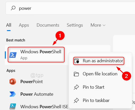 Open Powershell Run As Admin Win11