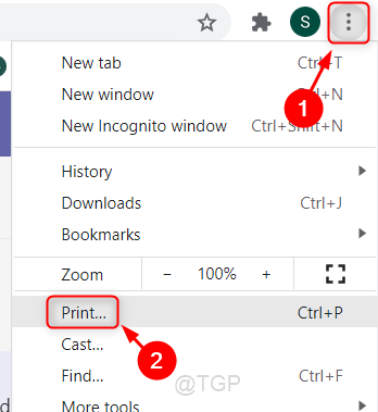 Print Option Chrome Win 11 Min