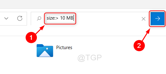 Search Criteria Filesize