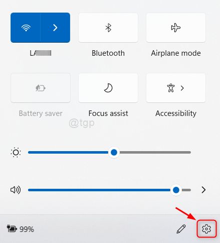 Настройки из Центра поддержки Win11 11zon