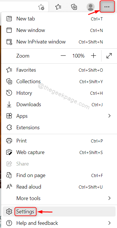 Settings Microsoft Edge Browser Win11