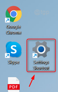 Settings Shortcut Icon On Desktop Win11