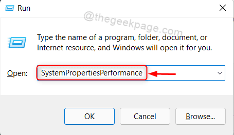 System Properties Performance Win11