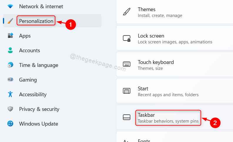 Taskbar Personalization Settings Win11 11zon