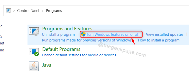 Turn On Or Off Windows Features Control Panel Win11