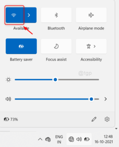 Wi Fi From Action Center Win11