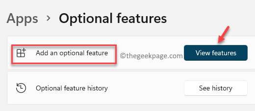 Apps Optional Features Add An Optional Feature View Features