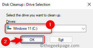 Disk Cleanup Select Drive Min
