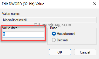Edit Dwotd (32 Bit) Value Value Data 0 Ok