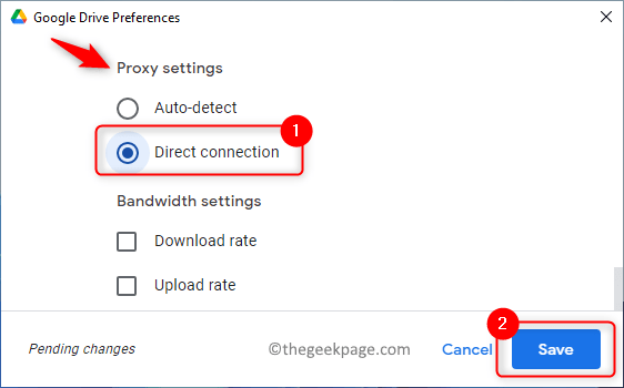 Google Drive Proxy Settings Direct Connection Min