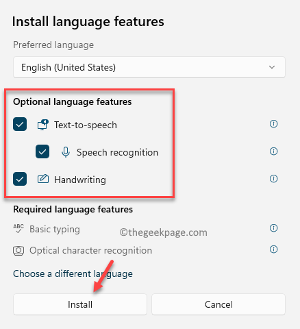 Install Language Features Optional Language Features Install Min