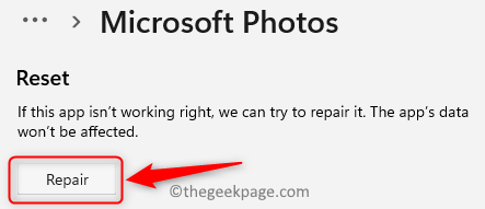 Мин. Приложение для восстановления Microsoft Photos