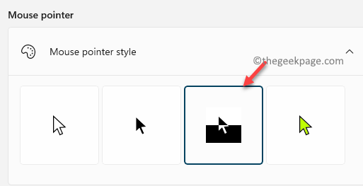 Mouse Pointer Mouse Pointer Style Select Style
