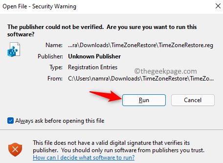 Open File Security Warning Click Run Min