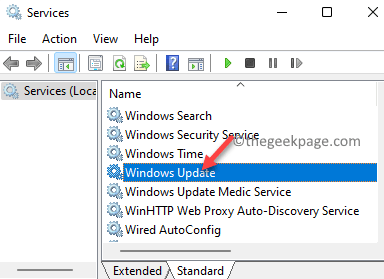 Названия служб Windows Update Min