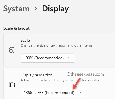 System Display Display Resolution Select From Drop Down