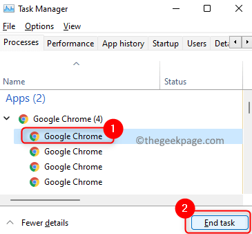 Task Manager End Task Google Chrome Min