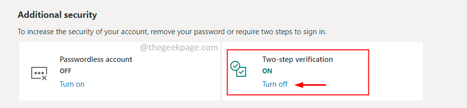 Turn Off 2 Step Authentication