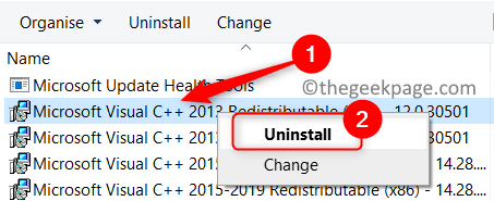 Uninstall Visual C++ Min
