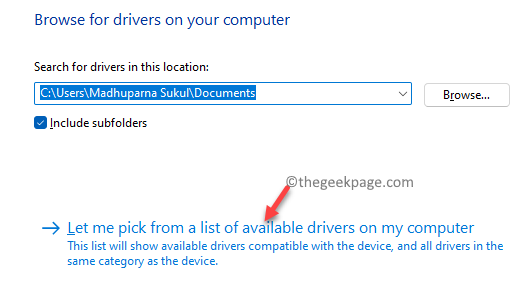 Update Drivers Let Me Pick From A List Of Available Drivers On My Computer