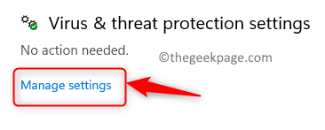 Virus Threat Protection Manage Settings Min