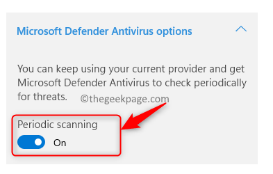 Virus Threat Protection Windows Defender Periodic Scanning On Min